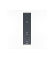 Hyperion Dolap 4 Raflı 6 Çekmeceli 2 Kapaklı 60x44x243 Aytaşı-Antrasit