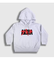 Presmono Unisex Çocuk Beyaz Logo Anime Movie Film Akira Kapüşonlu Sweatshirt 453591tt (Beyaz)