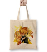 Demon Slayer Thunder Breath Zenitsu Bez Çanta Uzun Saplı