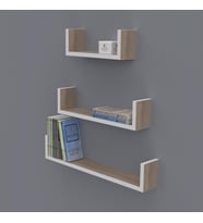 Kenzlife kitaplık müjgan 012*060-045-030*20 crd duvar rafı
