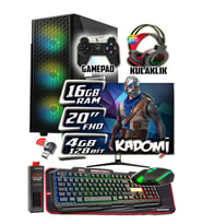 WarboX Kadomi 20" Monitör i5 6500 16gb DDR4 Ram 256gb Ssd 250gb Hdd R7 240-4gb E.kartı Gaming PC