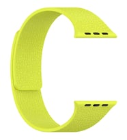 Apple Watch 10/11 42mm-38/40/41mm Kordon Kabartmalı Magetli Silikon Band 136 2/3 (Açık Yeşil)