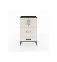 Arges Komodin Tek Raflı 2 Çekmeceli 2 Kapaklı 60x30x96 Antrasit-Aytaşı