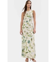 Kadın Bodycon Maxi Elbise Çiçekli Desen Örme Kumaş Yaz Aylarının Vazgeçilmezi Günlük Kullanım