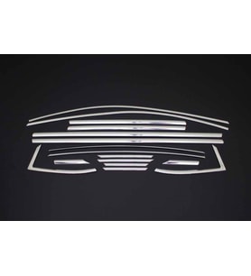 OPEL ASTRA K HB UYUMLU CAM ALT ÇITASI 16 PARÇA KOMPLE 2015-2021 PASLANMAZ KROM