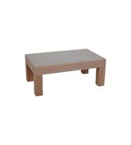 Orta Sehpa 18522 KÜT Klasik Model Ahşap Kutu Ayak MDF HAM Renk Tabla El Yapım (Krem)