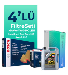 BOSCH Renault Megane 1.6 Benzin Filtre Bakım Seti Liqui Moly Motor Yağlı (2016-2019) 4 Lü