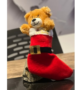 Yılbaşı Kırmızı Çoraplı Ayı (Merry Christmas)