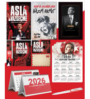 Asla Vazgeçme - Ayraç - Kartpostal - Poster - Nazım Hikmet -  2026 Ajanda İstikbal - İstikbal Ahşap Duvar Takvimi - Masa Takvimi