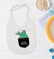 BK Kids Little Monster Tasarımlı Bebek Mama Önlüğü - Model 1