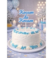 Aile Pastası Süsleme Seti – Çok Renkli 3B Yazdırılabilir - Kocam da Kocam