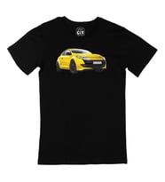 Sarı Coupe Araba Siyah Tişört