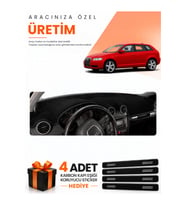 AUDI A3 (2004-2008) Uyumlu Torpido Koruma Örtüsü Oto Kılıfı - Siyah
