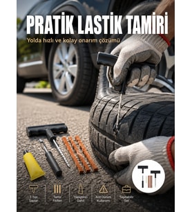 Otomobil Motosiklet Bisiklet İçin Güvenli Lastik Tamir Kiti