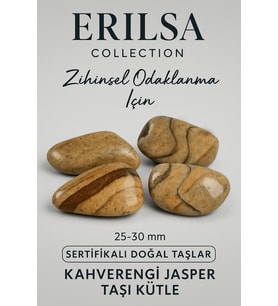 Sertifikalı Doğal Kahverengi Jasper Taşı Kütle – Topraklanma ve Denge Taşı (Çok Renkli)