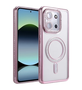 Redmi 15C 4G Joke Simli Magneticsafe Kılıf - Pembe
