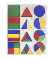 Farbu Oyuncak Renkli Şekiller 30 Pcs Eğitici Ahşap Puzzle FBP06