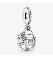 Nur Silver Aile Ağacı Sallantılı Gümüş Charm NUR-CM00500