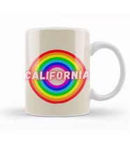 California Vintage Retro Style Art Kupa Bardak Porselen