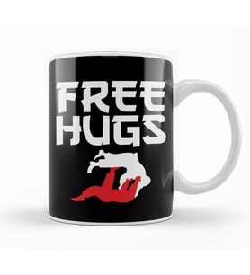 Funny Free Hugs BJJ Jiu Jitsu Takedown Jiu Jitsu Kupa Bardak Porselen