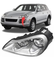 Porsche Cayenne Sol Ön Far Komple 2007-2010 95563117302