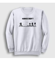 Presmono Unisex Beyaz Arrows Minecraft Sweatshirt 29191tt (Beyaz)
