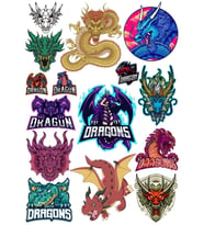 Ejderha Sticker Set 1 15 Parça Telefon, Tablet, Defter, Laptop Sticker