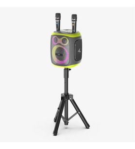 M421 Premium Çift Mikrofonlu 120W Ekstra Bas Bluetooth Hoparlör (Gri)