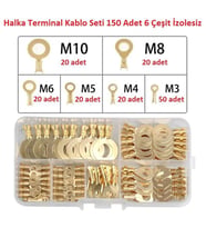 Halka Terminal Kablo Seti 150 Adet 6 Çeşit İzolesiz