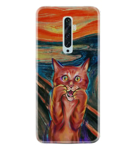 Oppo Reno 2Z 4 Lite 4 Pro 5 6 7 A31 Kılıf Desemli Silikon Tablo Cat 1788