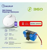 360 Vacuum Mop Cleaner S7 Robot Süpürge Uyumlu Batarya 3500 mAh -