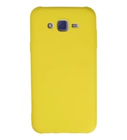 Newface Samsung Galaxy J7 Kılıf Nano içi Kadife Silikon - Sarı