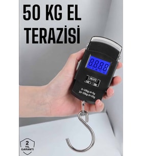 50 Kg El Kantarı Ağırlık Ölçer Dijital Ekranlı Kancalı Portatif