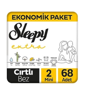 Sleepy Natural 2 Numara Bebek Bezi 68'li