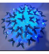 Led Işıklı Kelebek Buketi - A Kalite Büyük Boy Buket - Hediyelik Mavi Kelebek