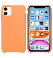 Apple iPhone 11 Altı Açık Liquit Lansman Silikon Kehribar Turuncusu