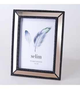 Selim Dekor 15x20 Elsira Aynalı Çerçeve Siyah