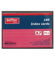 Deffter A7 Çizgili Index Kartı Pembe