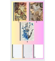 Nostaljik vintage 3 adet defter A4 büyük boy çizgili_kareli_çizgisiz