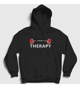 Presmono Unisex Siyah Therapy Fitness Gym Spor Kapüşonlu Sweatshirt 414017tt