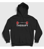 Presmono Unisex Siyah Therapy Fitness Gym Spor Kapüşonlu Sweatshirt 414017tt