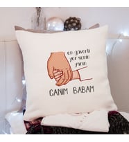 Canım Babam ( En Güvenli Yer Senin Yanın ) Tasarımlı Yastık