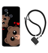 Xiaomi Redmi 12C Kılıf Silikon Boyun Askılı İpli Desenli Silikon Love Animals 1780