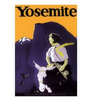 Yosemite Ulusal Parkı Seyahat Afişi Tablo Ahşap Poster Dekoratif
