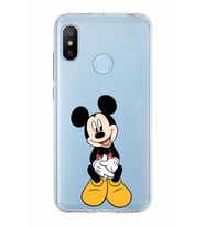 Xiaomi Mi A2 Lite Uyumlu Kapak Mickey Mouse Tasarımlı Şeffaf Silikon Kılıf