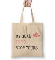 My Goal Is To Stop Yours Goalie Defender Bez Çanta Uzun Saplı