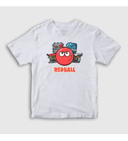 Presmono Unisex Çocuk Beyaz Crew Oyun Red Ball T-Shirt 357073tt (Beyaz)