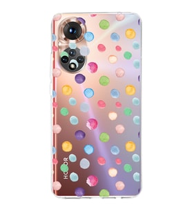PrintiFy Huawei Honor 50 ile Uyumlu 1mm Slim Fit Water Color 6 Baskılı Şeffaf  Kılıf