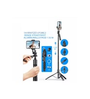157 CM Kablosuz Selfie Tripod Katlanabilir Monopod Aksiyon ve Akıllı Telefonlar