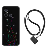 Xiaomi Redmi 12C Kılıf Silikon Boyun Askılı İpli Desenli Silikon Line Planet 1736